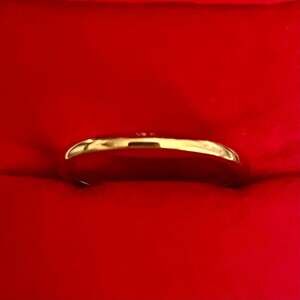 Tungsten 10K Plated Yellow Gold Minimalist 2mm Band Size 9